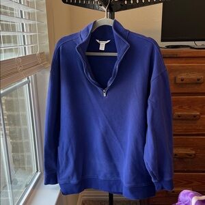 Athleta Blue Quarter-Zip Pullover